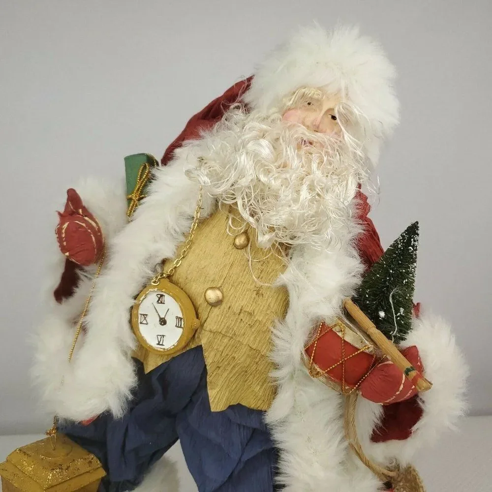 Vintage 90s Silvestri Santa of the Year Father Christmas Wooden Base 15